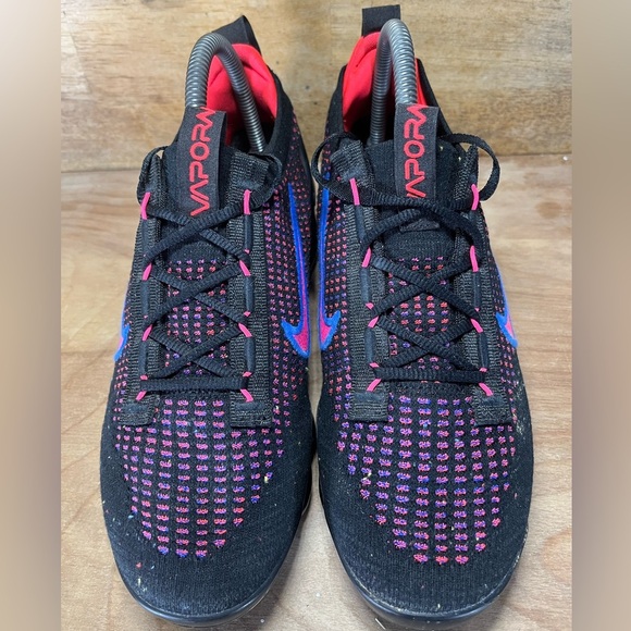 Nike Air VaporMax Flyknit Womens Sz 7.5 Running Shoes Sneakers Black Hyper Pink - Picture 3 of 12